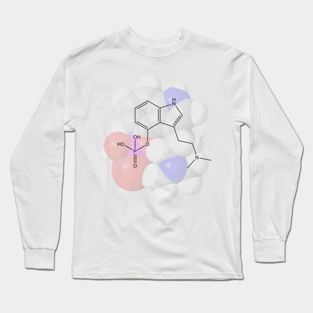 Psilocybin Molecule Chemistry Long Sleeve T-Shirt by ChemECool